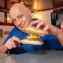 Christopher Higgitt, who sells £1 burgers in Blackpool.