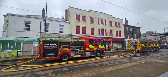 Lancashire Fire and Rescue tackle major fire at empty Ex-Catalogue Outlet in Lord Street, Fleetwood