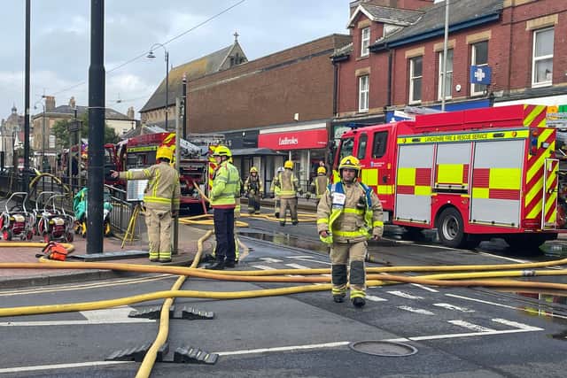Firefighters battled for hours to contain the fire in Lord Street