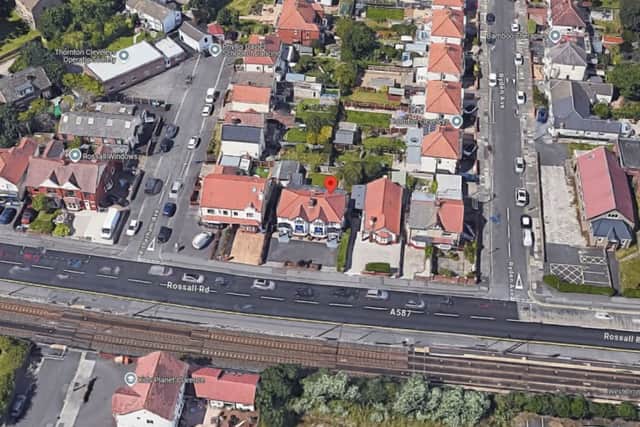 Oerhead view of the Rossall Road site in Cleveleys