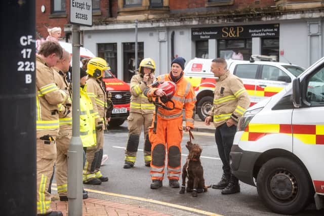 Aftermath of fire at former M&S store on Lord St in Fleetwood