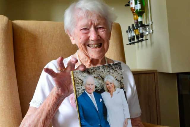 Centenarian Pam Taylor celebrated her 100th birthday with family and friends at MHA Starr Hills in Ansdell Road, Ansdell and received a telegrapm from the King