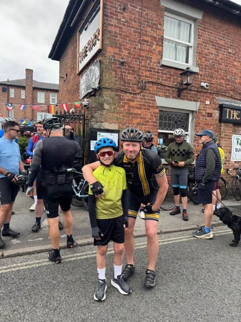 Rohan Jackson also rode the 15 mile course at just nine-years-old alongside dad Kieran