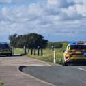 Police near the scene of an incident in Fleetwood 