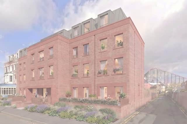 Artist's impression of the proposed new apartments block at 1 Wimbourne Place|Future PD Ltd