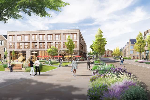 Blackpool Council issue an artists impression of how Central Drive could look after the major transformation investment. Revoe Library in is the background