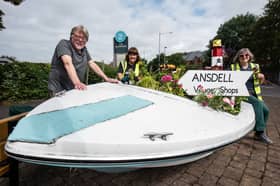 Ansdell In Bloom volunteers with the speedboat