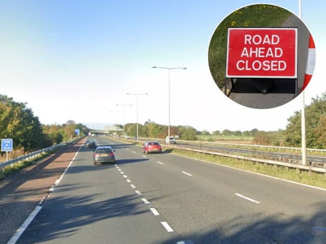 The M55 eastbound carriageway at Junction 4 will be closed every night from today until Wednesday 21 October, between 9pm and 6am. 