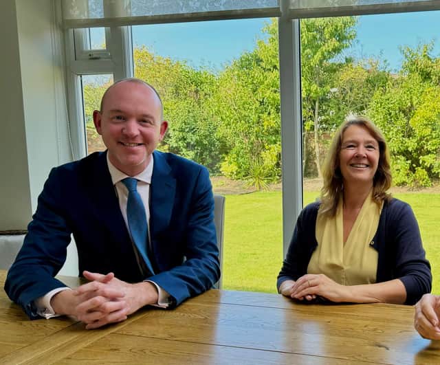 Andrew Snowden with Leader of Fylde Council Cllr Karen Buckley