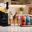 The five-in-one frozen drink maker can prepare slushies, cocktails, milkshakes and ice cream without adding bags of ice
