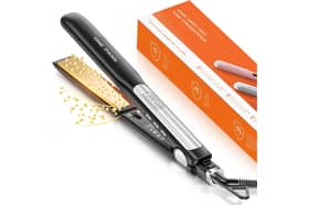 The Faszin 2-in-1 Hair Straightener features titanium floating plates and multiple heat settings for different styling needs