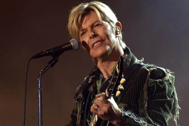 David Bowie on stage