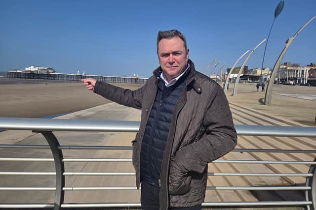 Cllr Gerard Walsh has aagain rasied concerns about rock groynes in a debate at Blackpool Council
