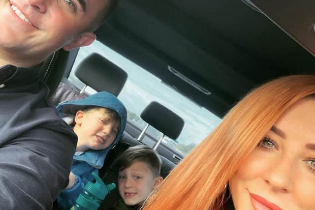 Nigel Marlow with his wife and their children