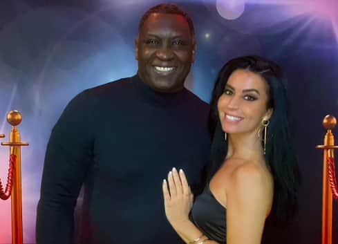 Emile Heskey and former Miss Blackpool Jade Slusarczyk