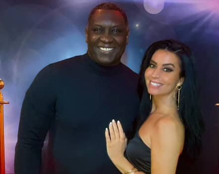 Emile Heskey and former Miss Blackpool Jade Slusarczyk