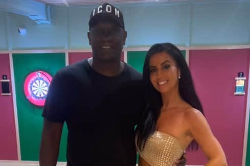 Emile Heskey and former Miss Blackpool Jade Slusarczyk