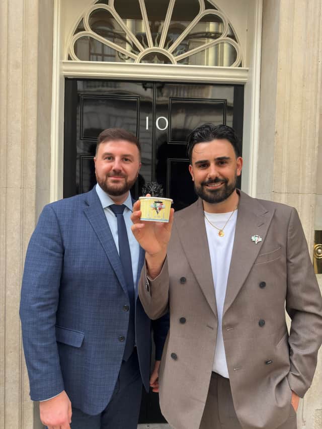 Notarianni's ice cream maker Luca Vettese (left) joined Blackpool South MP Chris Webb (right) to 11 Downing Street to meet the Chancellor, Rachel Reeves