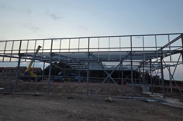Work progresses on the site of the new M&S Food Hall on Norcross Lane
