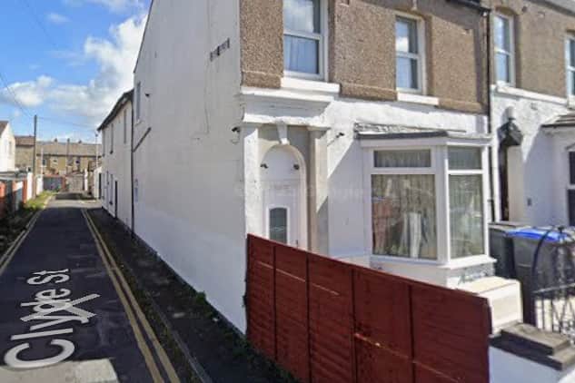 The properties on Braithwaite Street and Clyde Street, Blackpool