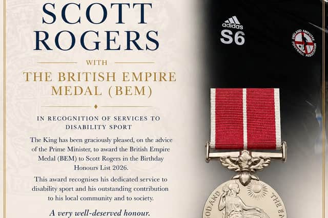 Scott Rogers who has been honoured with the BEM for services to disability sport