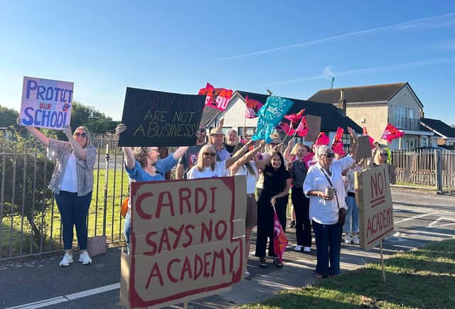Staff on strike this week at Cardinal Allen Catholic High