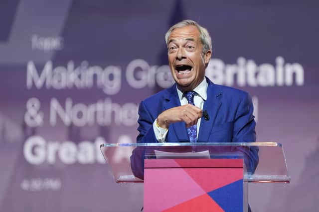 Nigel Farage speaking at CPAC GB (Yui Mok/PA)