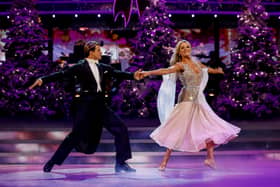 Tamzin Outhwaite and Nikita Kuzmin during the Strictly Come Dancing Christmas Special.