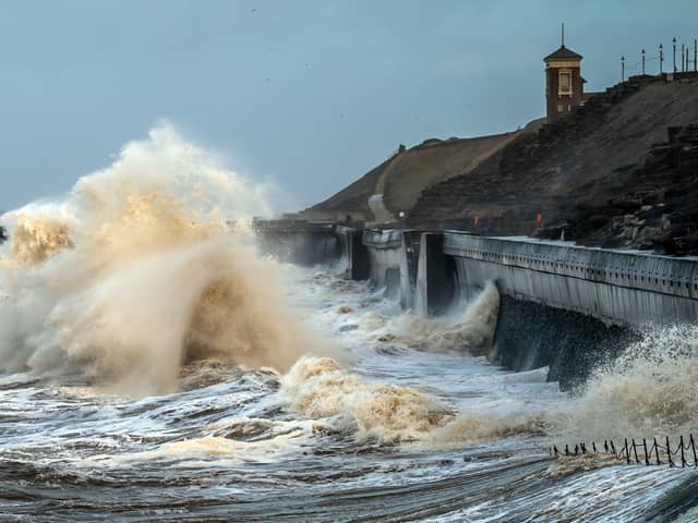 Waves break on the seafront in Blackpool (Danny Lawson/PA)