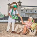 Domino's took to the Brighton seafront to share the fun flavour with beachgoers