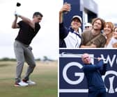 Gary Neville, Jill Scott and Paul Scholes attended the preview day for the AIG Women's Open at Royal Lytham