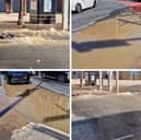 Burst water pipe on Blackpool's Market Street