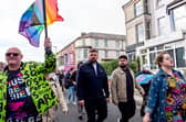 Chris Webb (centre left) and Matthew Thomas (centre right) at Pro Trans Walk (Photo Elizabeth Gomm)