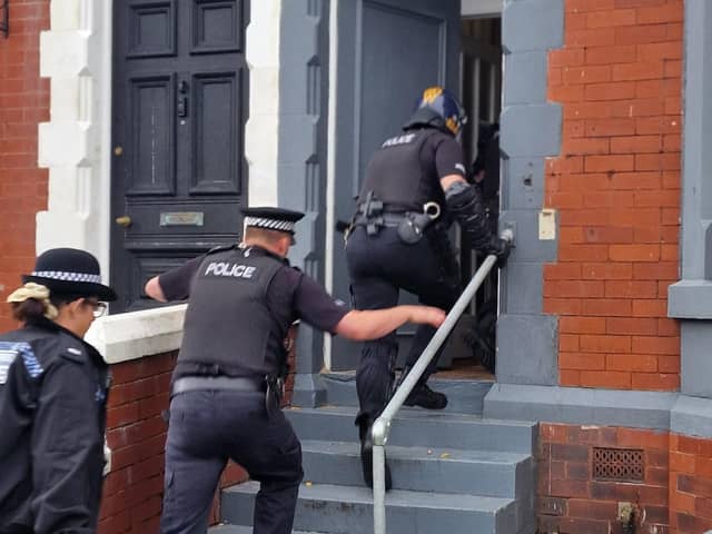 A 50-year-old man has been arrested in Blackpool this morning after officers carried out a drugs warrant in Egerton Road