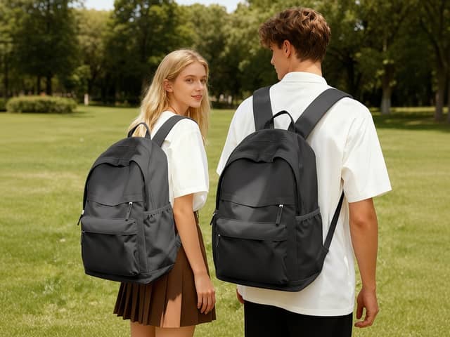 The VECAVE backpack has multiple compartments and space for a 15.6-inch laptop, making it suitable for school, university and commuting
