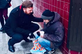 Chris Webb MP with rough sleeper