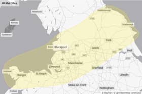 The Met Office has issued a yellow thunderstorm weather warning for Blackpool and the Fylde coast