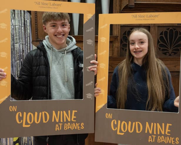 Ewan and Kristy Leitch celebrate good GCSE results at Baines School