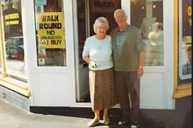 Company founder Fred Berry and his wife at Berry's Beds