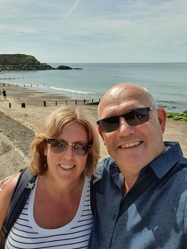 Allan Munro says mental health care on the Fylde coast is ‘too slow for people in crisis and needs to change" after his wife Giselle, 56, took her own life while under the care of Lancashire & South Cumbria NHS Foundation Trust. Pictured is the couple of 40 years in happier times