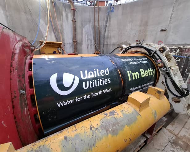 'Betty' the tunnel boring machine which dug the 300m stormwater storage tunnel