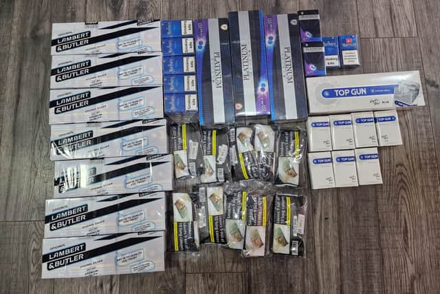 The counterfeit cigarettes were found in an abandoned car