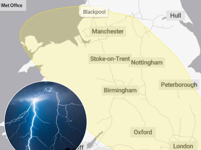 Thunderstorm warning issued for Blackpool amid hail, lightning, and flooding forecast