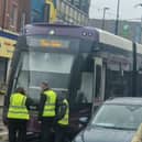 Traffic chaos as tram breaks down in Blackpool town centre as passengers forced off