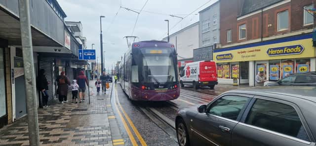 Traffic chaos as tram breaks down in Blackpool town centre