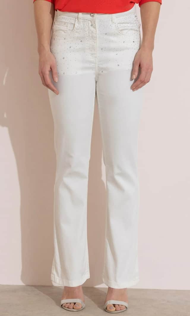 Klass Embellished Kick Flare Jeans.