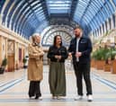 Tourism minister Stephanie Peacock visits Blackpool with MP Chris Webb. She is pictured with Chris Webb MP and Kate Shane MBE from Blackpool Tourism Ltd