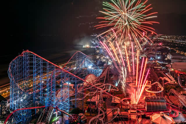 Blackpool Pleasure Beach Resort Late Night Riding & Fireworks