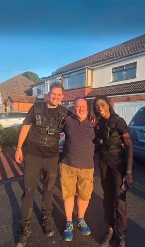 Jordan Wylie (left) with Kevin Cox (centre)