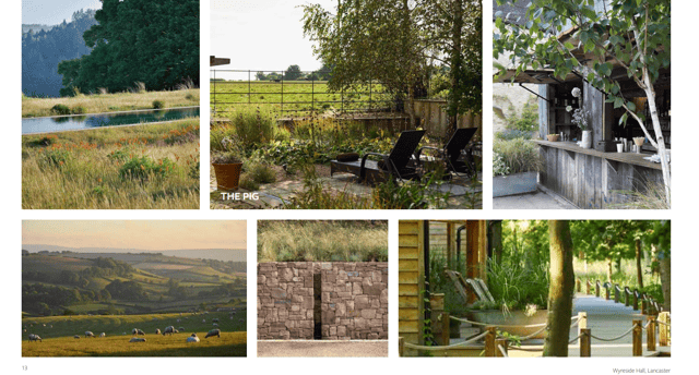 Photos included in the application show the inspiration behind the proposed woodland lodges